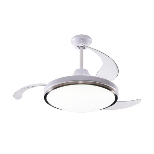 Wellhome Ventilador Techo LED Ø53x30cm, Silencioso, 6 Velocidades, Luz 3 Tonos y Mando_0