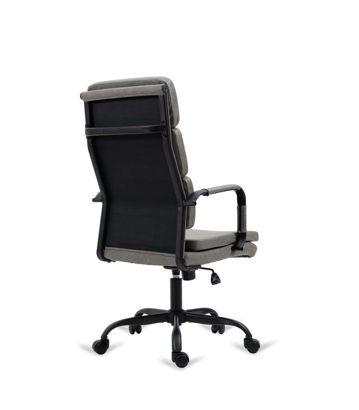 Silla De Oficina Bezos Altura Regulable Acabado En Polipiel Gris. 53m(ancho ) 105/115cm(al_2