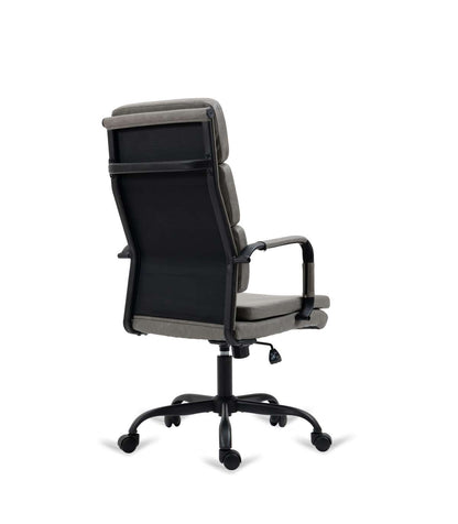 Silla De Oficina Bezos Altura Regulable Acabado En Polipiel Gris. 53m(ancho ) 105/115cm(al_2