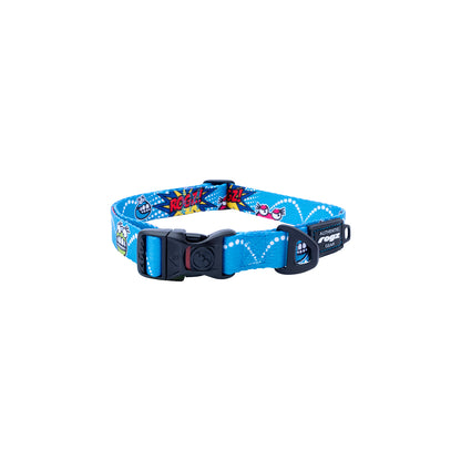Collar Para Perro, Modelo Fusion De Rogz, Estampado Comic Azul. Talla L (21-40kg)_2