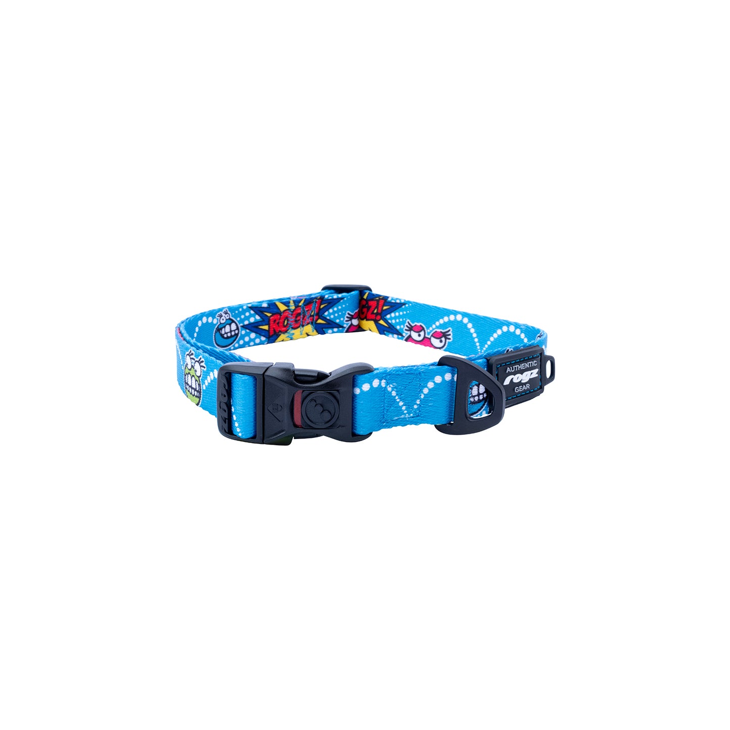 Collar Para Perro, Modelo Fusion De Rogz, Estampado Comic Azul. Talla M (12-22kg)_2
