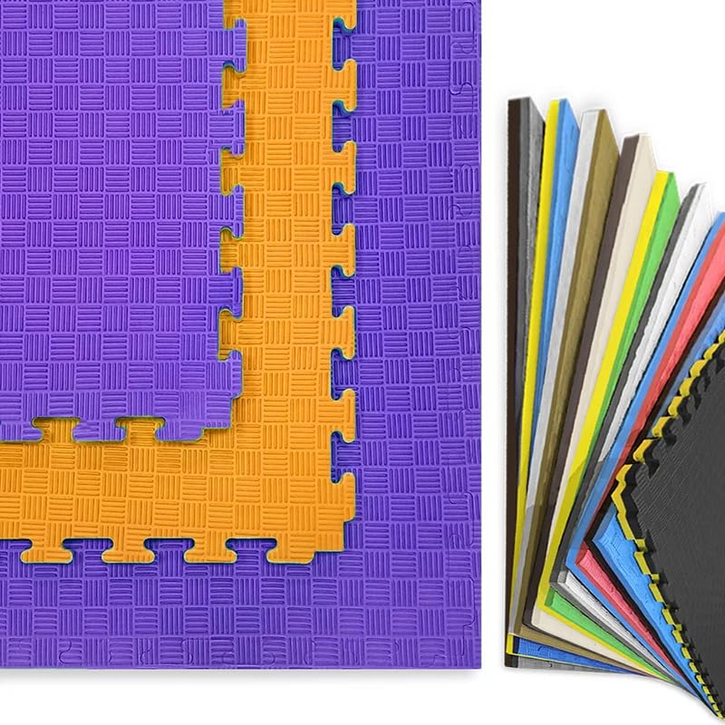 Artatami® Tatami Puzzle 1x1x20 Mm Naranja - Lila Pack Ahorro【2 Unidades】gimnasios - Fitness - Pilates - Yoga_1