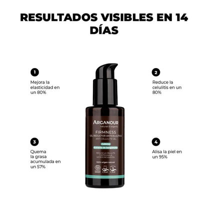 Gel redutor anticelulítico firmeza 100ml Arganour