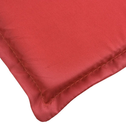 Vidaxl Cojín De Tumbona De Tela Oxford Rojo 180x60x4 Cm_5