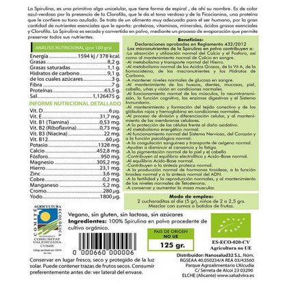 Spirulina em pó BIO Salud Viva