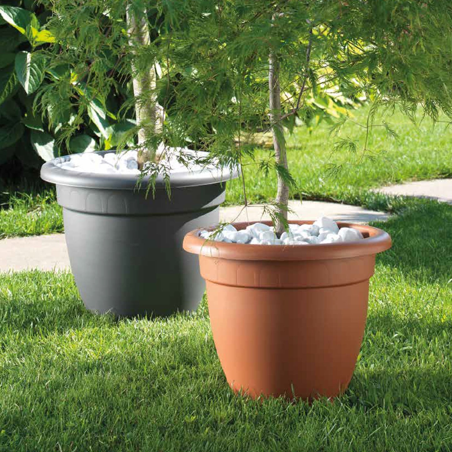 Maceta En Forma De Campana Ø Cm 30 Gris