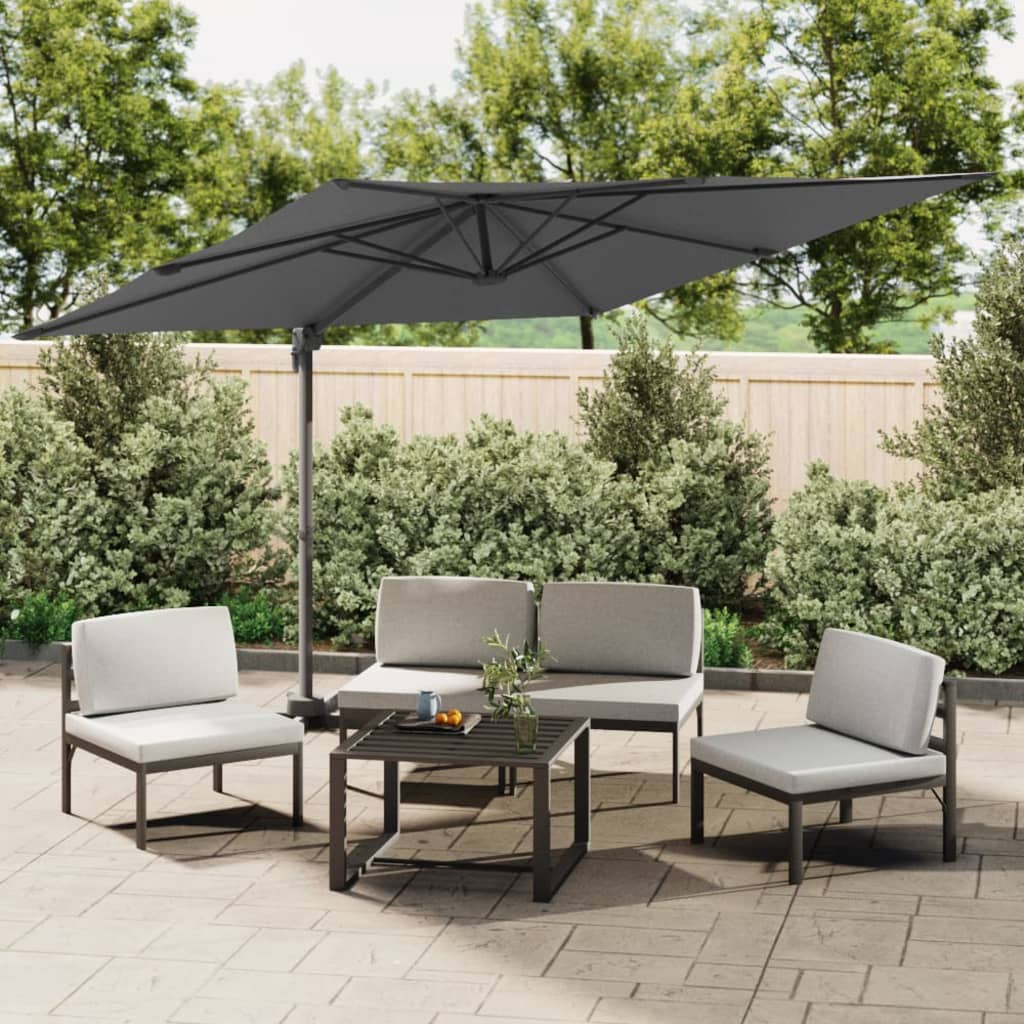 Vidaxl Sombrilla Jardín Voladiza Palo De Aluminio Antracita 300x300 Cm_1