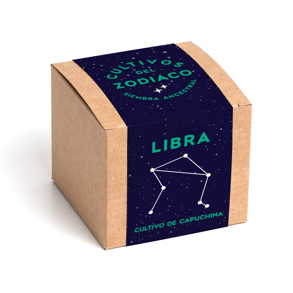 Cultivos del Zodiaco – Libra, Kit de Cultivo con Semillas de Capuchina, Regalo Astrológico - Resetea_0
