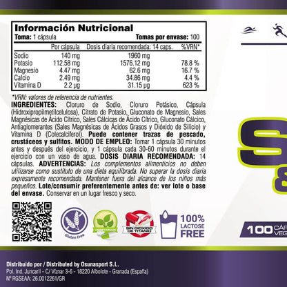 Salts &amp; Electrolytes (sales Y Electrolitos) - 100 Cápsulas Vegetales - Evita Calambres - Masmusculo_4