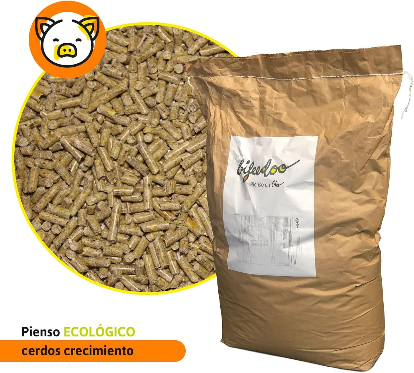Pienso ECOLÓGICO para Cerdos en Crecimiento 20 kg. Comida Nutritiva y Natural para Cerdos. Desarrollo Óptimo y Saludable_1