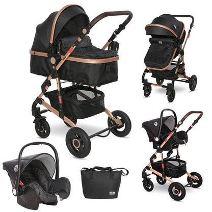 Carrito De Bebé Trío Convertible Alba Premium Black_0