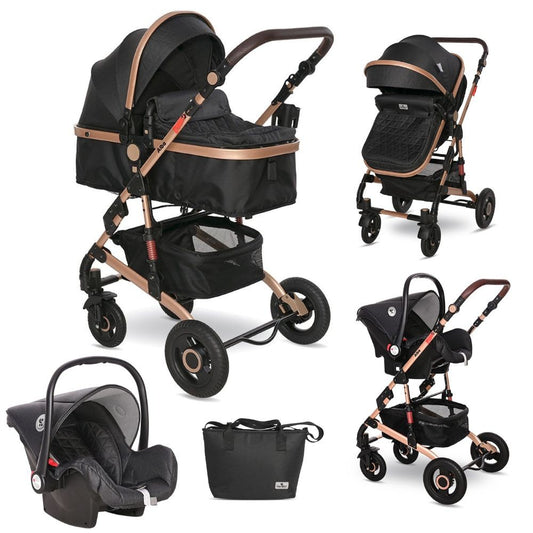 Carrito De Bebé Trío Convertible Alba Premium Black_0