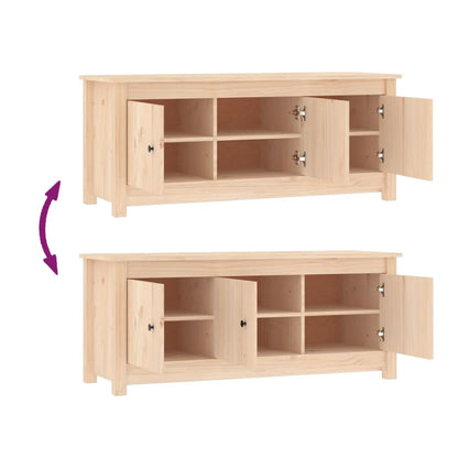 Mueble Zapatero De Madera Maciza De Pino 110x38x45,5 Cm / Vetonek_3