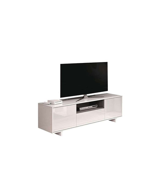 Modulo Bajo Television Zubia En Acabado Blanco/gris Ceniza 46 Cm(alto)150 Cm(ancho)41 Cm(largo)_0