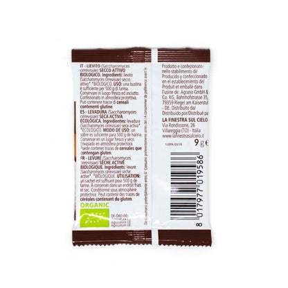Fermento seco para pão e pizza La Finestra Sul Cielo 9g