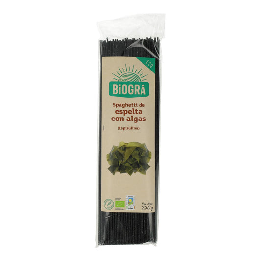 Esparguete de Espelta com Alga (Spirulina e Fucus) Biográ, 250g