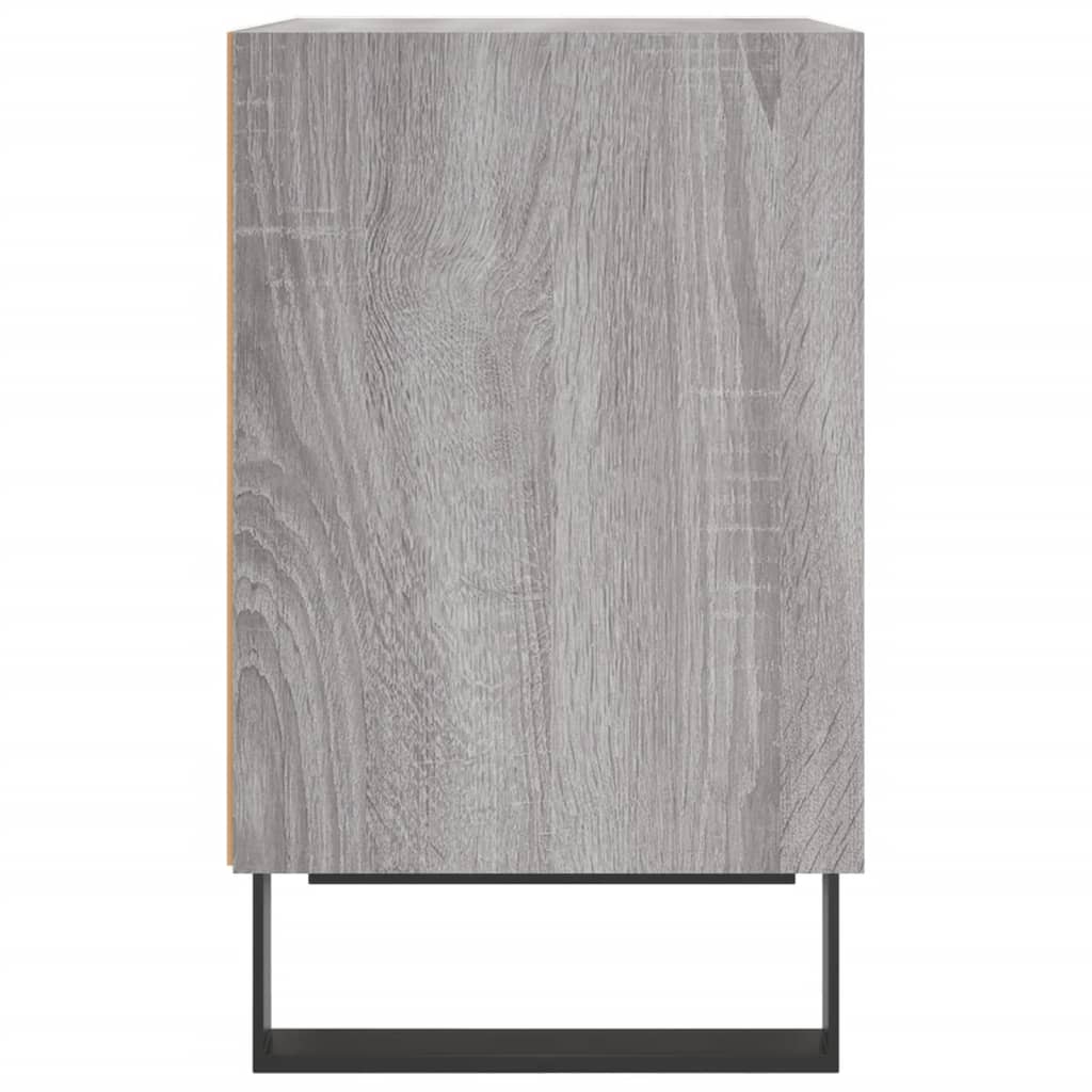 Mesita De Noche Madera De Ingeniería Gris Sonoma 40x30x50 Cm_3