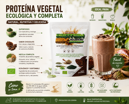 Proteína Vegetal Ecológica Con Espirulina Y Moringa Ecospirulina Chocolate 250 G_4