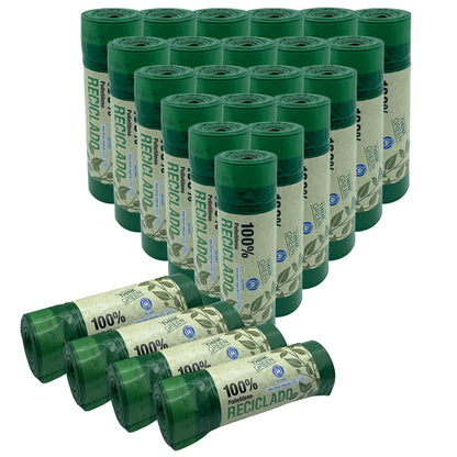 500 Bolsas De Basura Fabricadas Con Materiales Reciclados, Con Autocierre, 30l Capacidad Cada Una