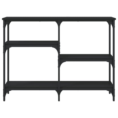 Mesa Consola Madera De Ingeniería Negra 102x29x75 Cm_2