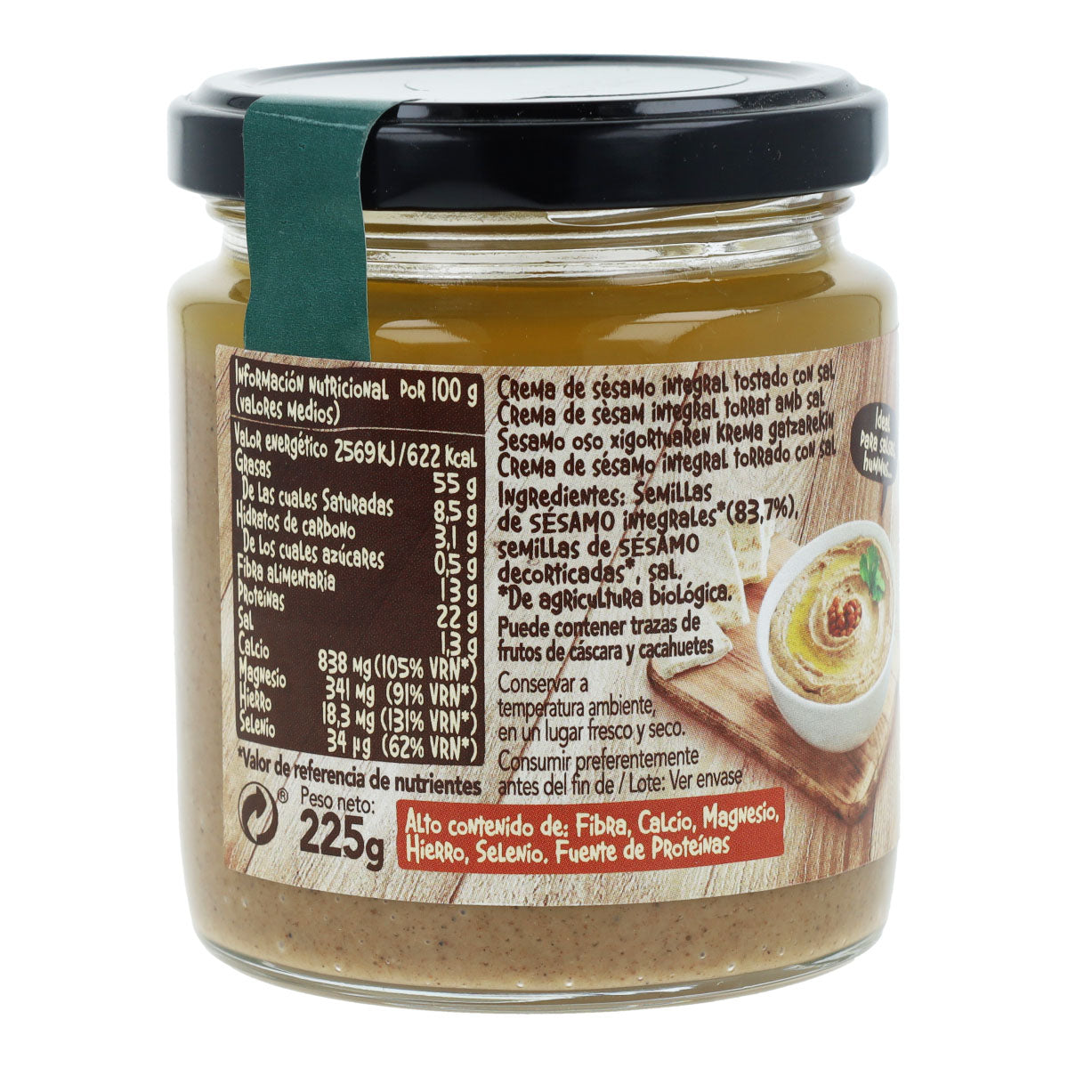 Biocop Tahin inteiro torrado com sal 225 g