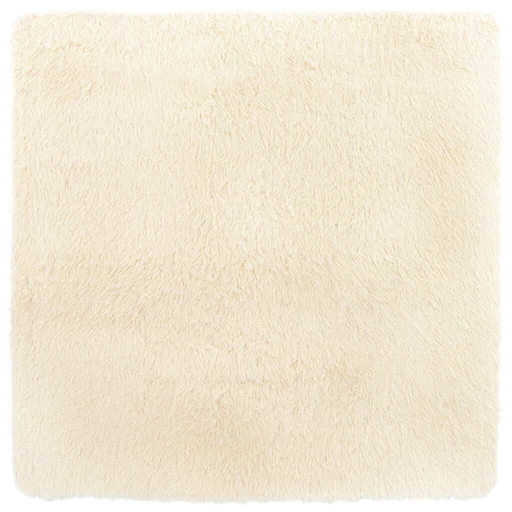 Vidaxl Alfombra Peluda De Pelo Largo Navarra Crema 200x200cm Poliéster_0