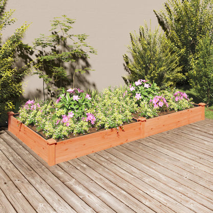 Jardinera Arriate Con Forro Madera Abeto Marrón 240x120x25 Cm_1