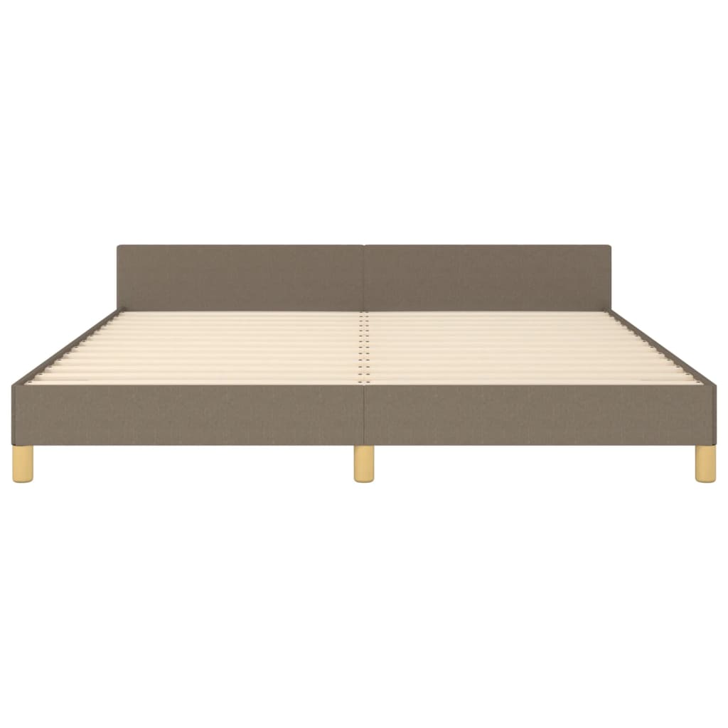 Estructura De Cama Con Cabecero De Tela Gris Taupe 180x200 Cm / Vetonek_0