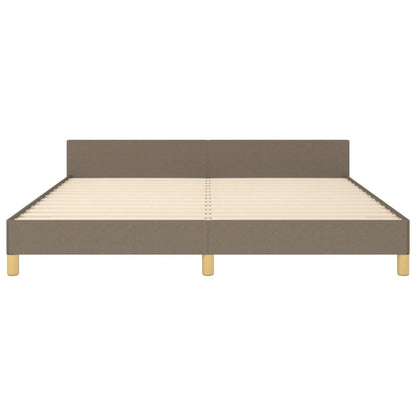 Estructura De Cama Con Cabecero De Tela Gris Taupe 180x200 Cm / Vetonek_0