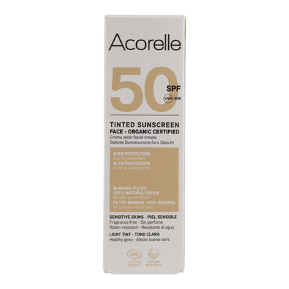 Crema facial color claro spf 50 Acorelle 50 ml