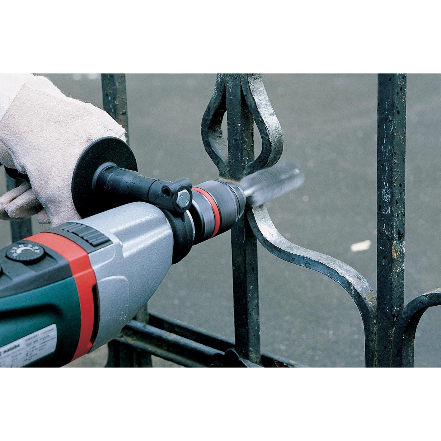 Wolfcraft 2104000 - 1 escova cilíndrica em metal, haste de 6 mm, Ø 28 x 60 x 95 mm