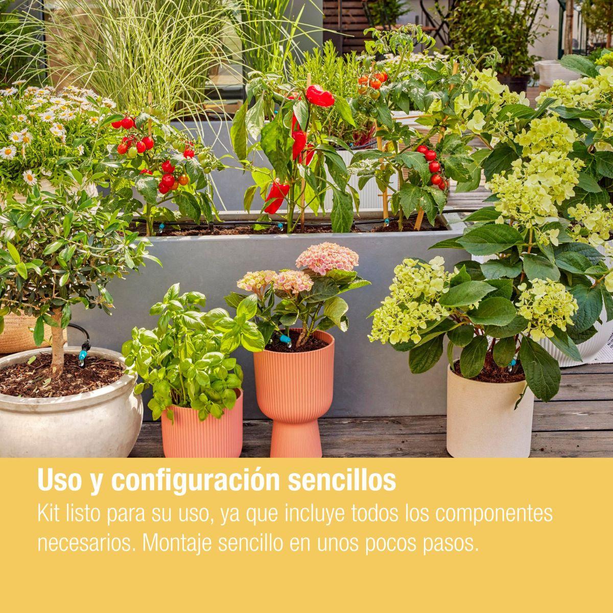 Conjunto de micro-irrigação gota-a-gota para terraço (30 plantas) Microdripsystem Gardena