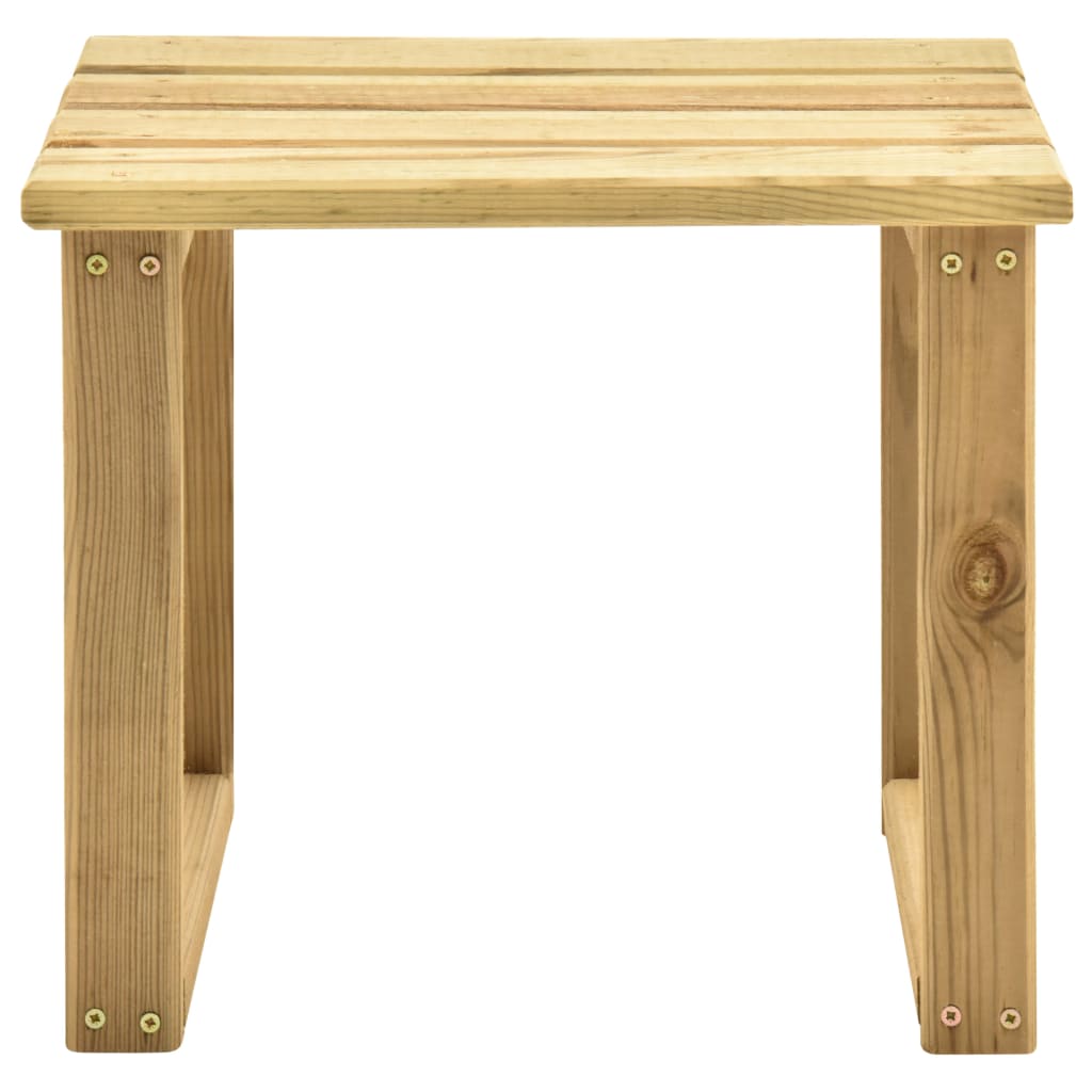 Tumbona De Jardín Con Mesa Y Cojín De Madera De Pino Impregnada_4