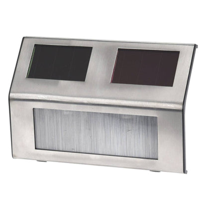 Well Home - Set De 4 Luces Solares En Acero Inoxidable Con 2 Leds_0