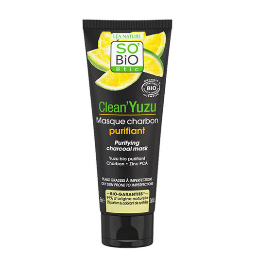 Máscara Facial Purificante de Carvão So'Bio étic 75 ml