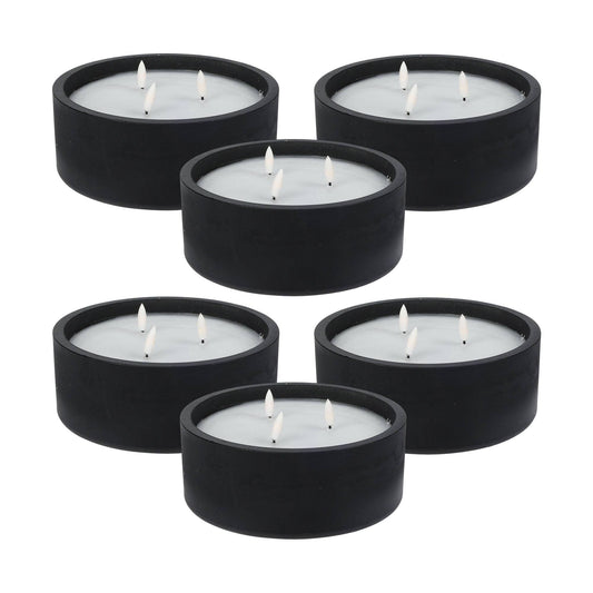 Well Home - Pack 6 Velas Led Redonda Negro_0