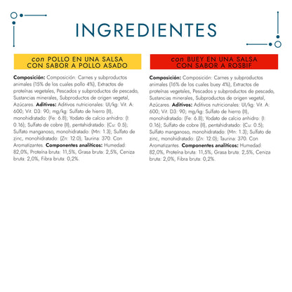 Delícias GOURMET PERLE em Molho de Frango e Carne (4x85g)