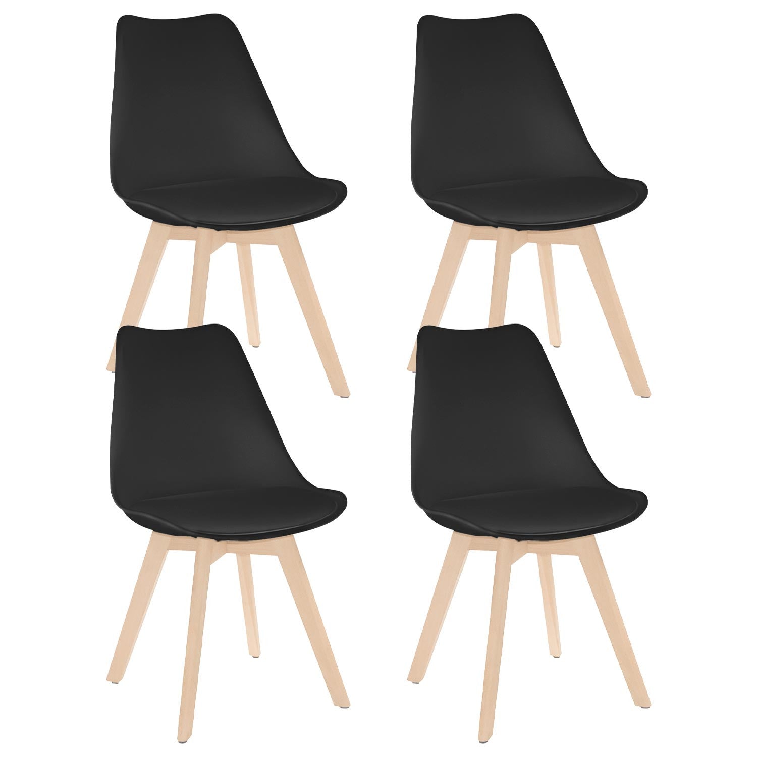 Pack 4 Sillas De Comedor Estilo Nórdico Daria 83x55x48cm Thinia Home_0