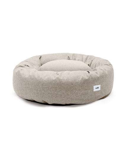 Cafide Cama Donut Para Perro Con Tejido De Chenilla Beige. Modelo Nuba. Talla M (80x80x20 Cm)_0
