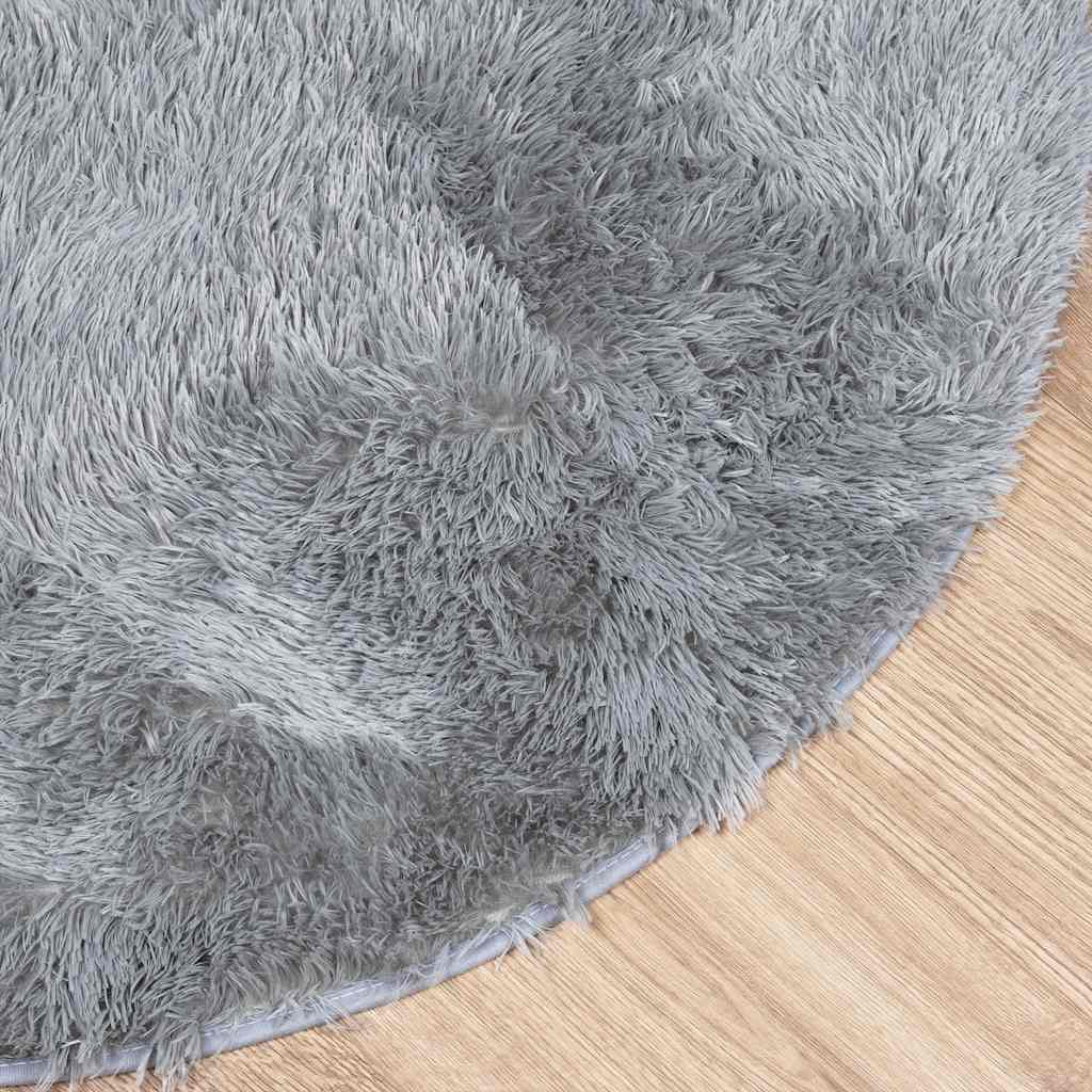 Vidaxl Alfombra De Pelo Largo Navarra Gris Plateado 100x100 Cm_3