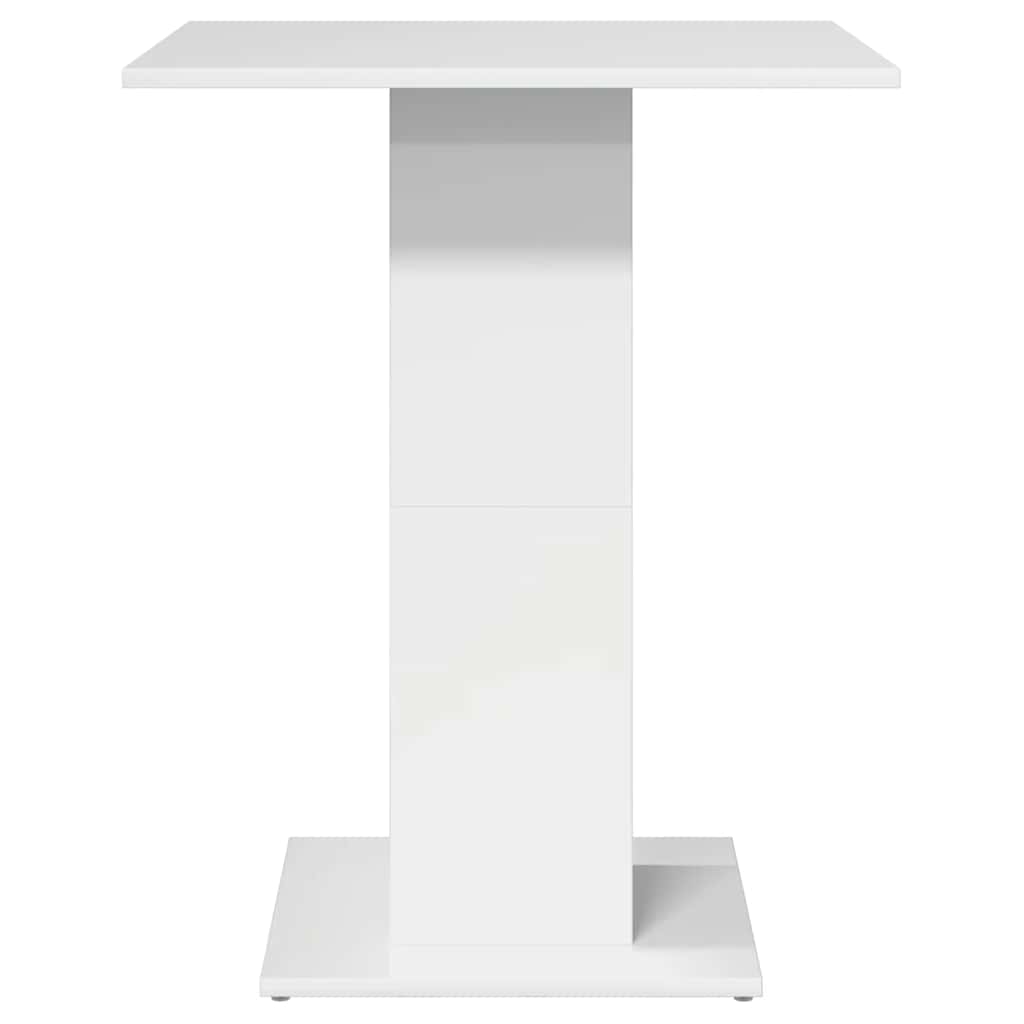 Mesa De Bistró Madera Contrachapada Blanco Brillo 60x60x75 Cm_3