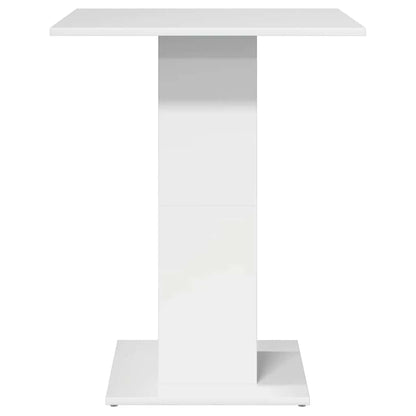 Mesa De Bistró Madera Contrachapada Blanco Brillo 60x60x75 Cm_3