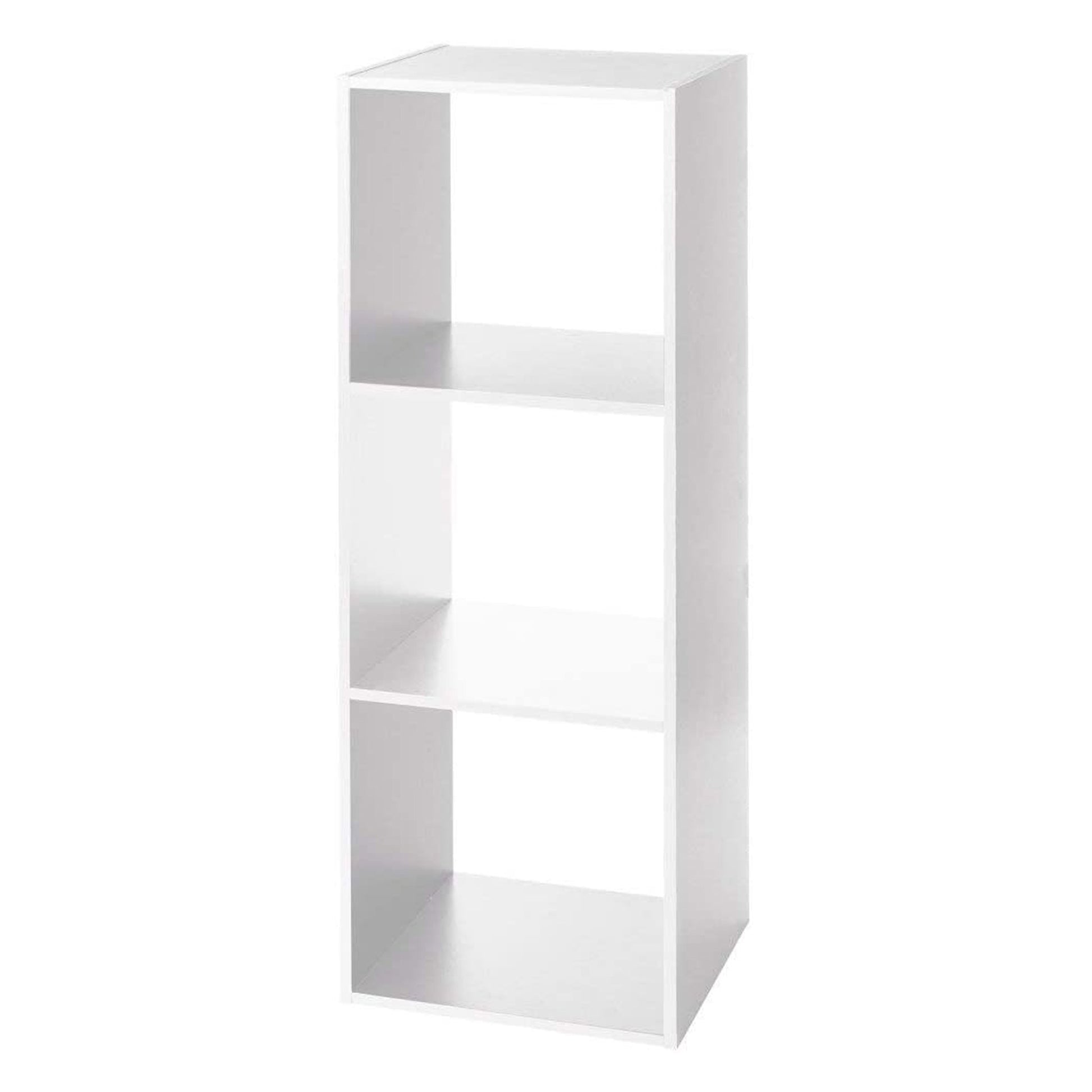 Wellhome Estantería Madera 3 Estantes Mezcla Natural Blanca_0