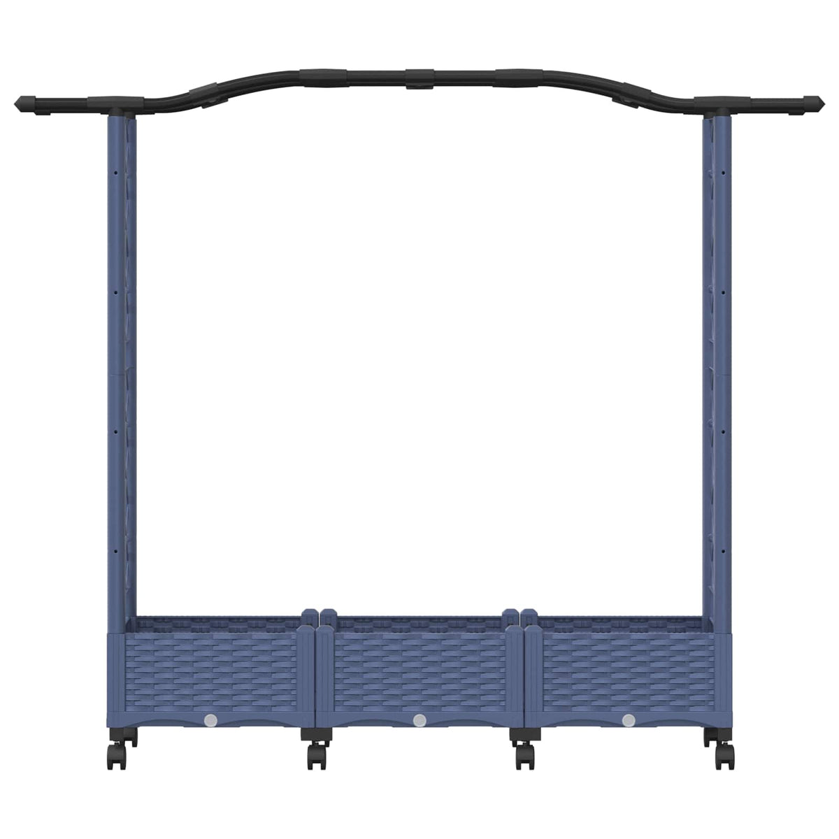 Cama Elevada Con Trellis Y Techo Gris 169 X 40 X 129 Cm Pp_3