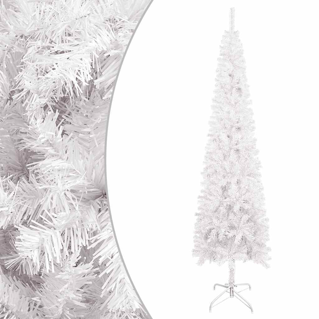 Vidaxl Árbol De Navidad Delgado Blanco 150 Cm_0