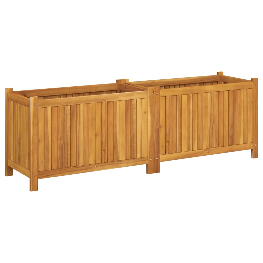 Jardinera Con Forro Madera Maciza De Acacia 153x38,5x50 Cm_4