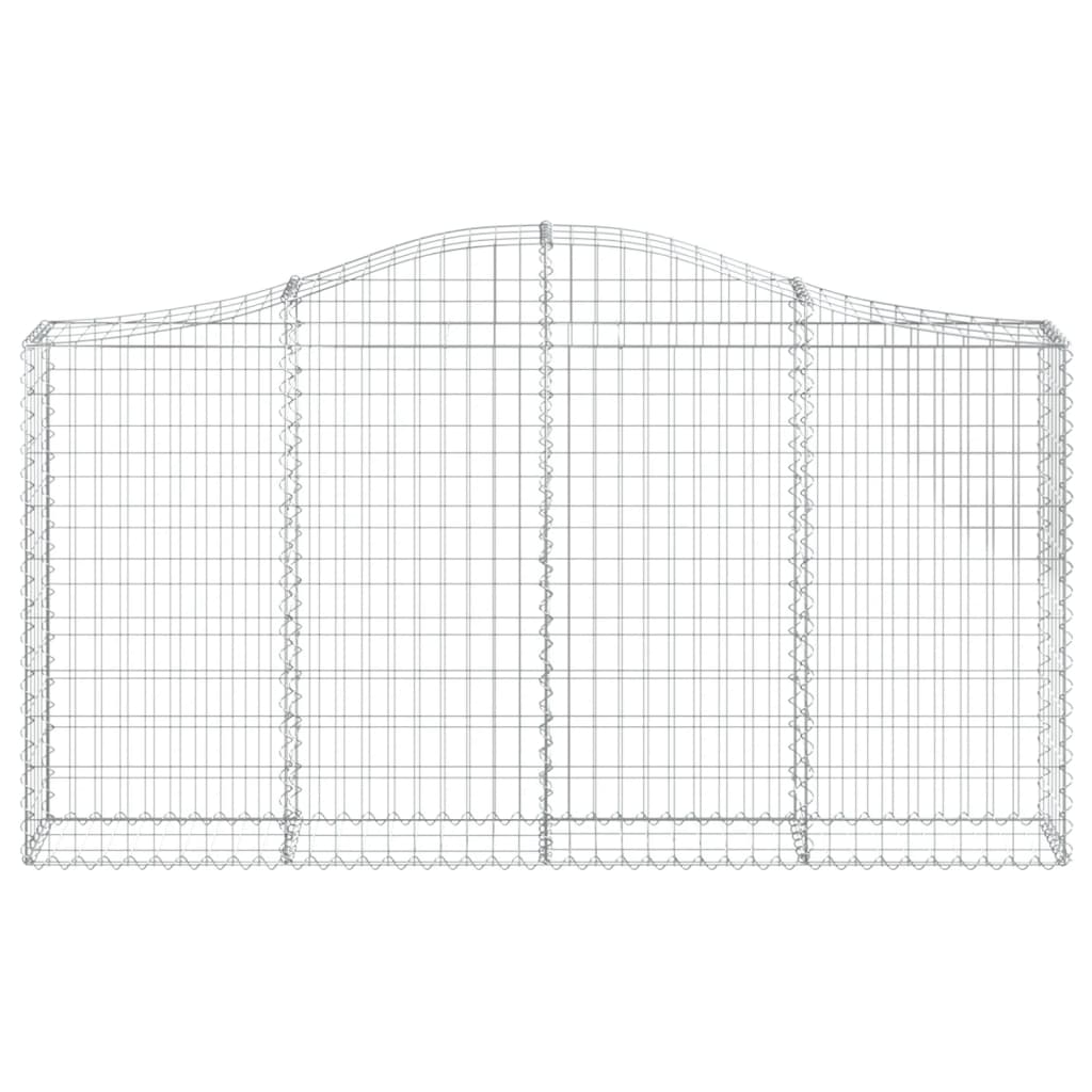 Cestas De Gaviones 9 Uds Forma De Arco Hierro 200x30x100/120 Cm_3