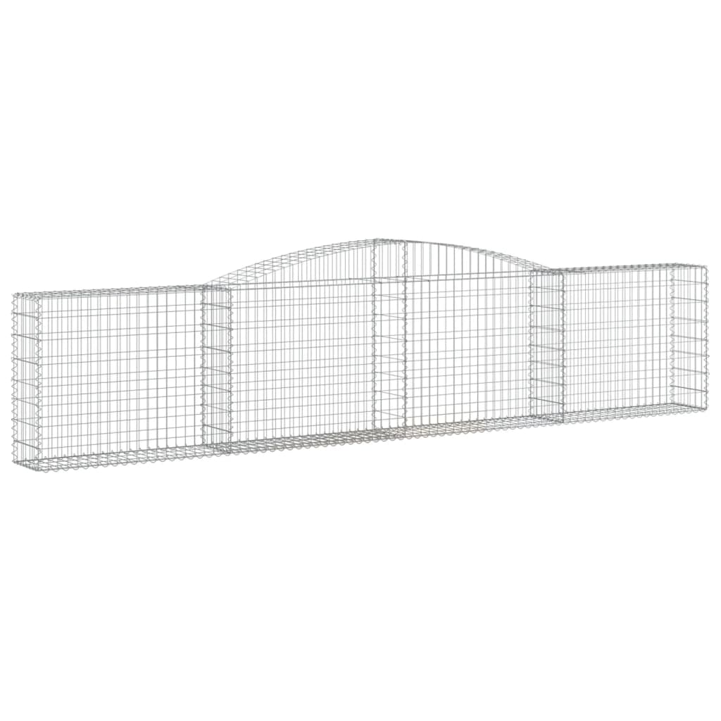 Cestas De Gaviones 25 Uds Forma De Arco Hierro 400x30x80/100 Cm_2