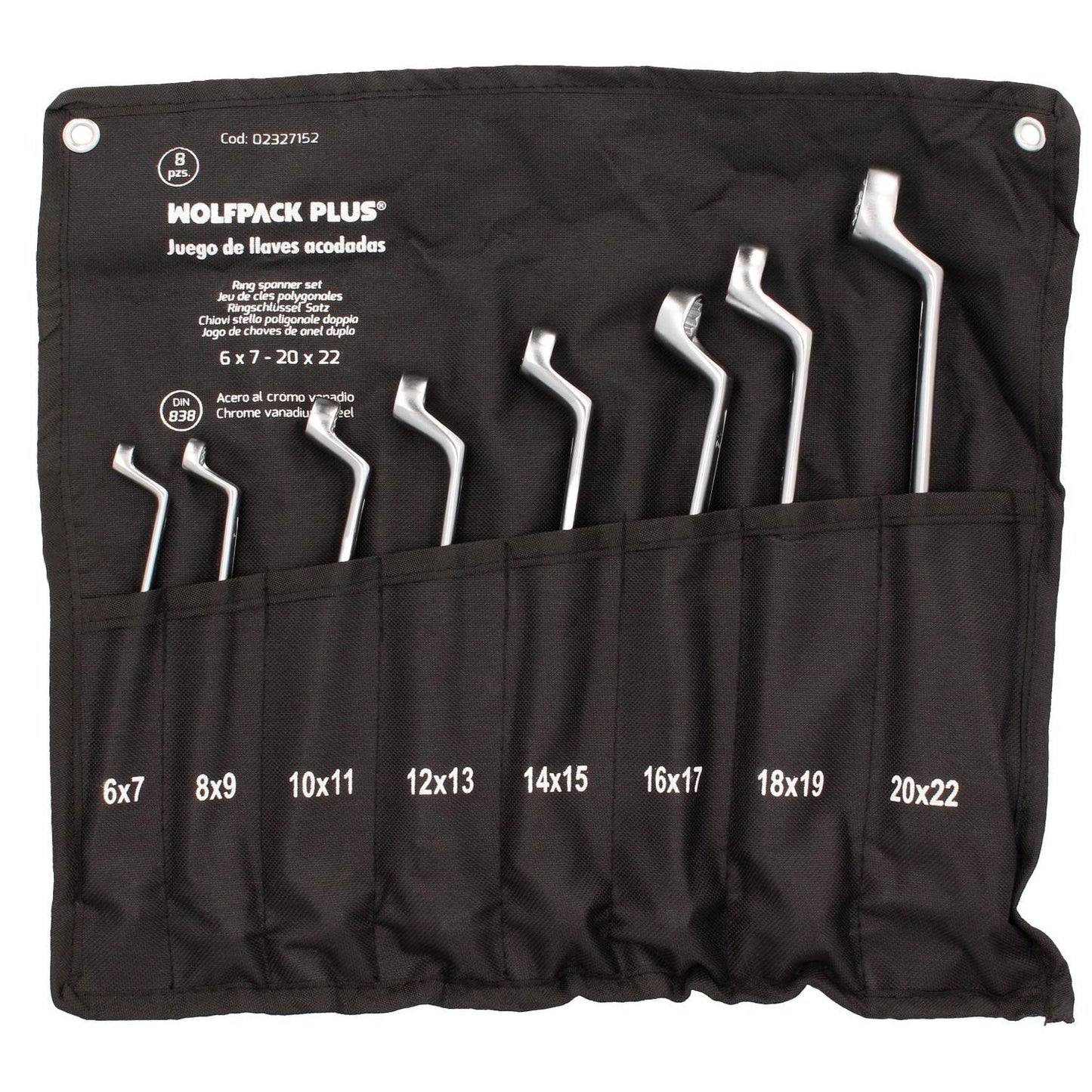 Juego Llaves Acodadas Wolfpack Plus 8 Piezas