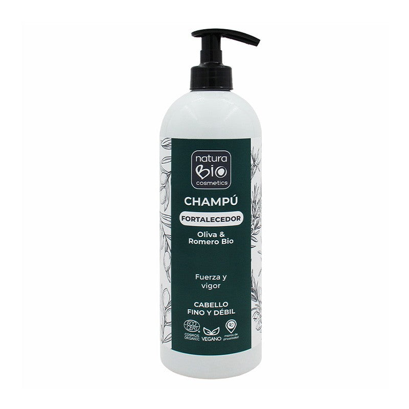 Champô Fortalecedor Natural com Oliva e Aloé Vera BIO, NaturaBIO Cosmetics, 740 ml